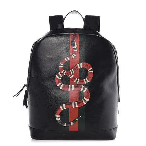 gucci snake backpack black